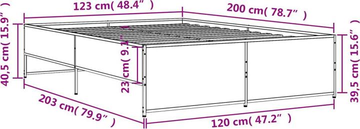 Image du produit vidaXL Bettgestell (140 x 200 cm)