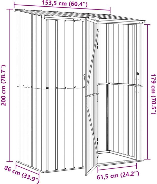 Produktbild vidaXL Garten Shed