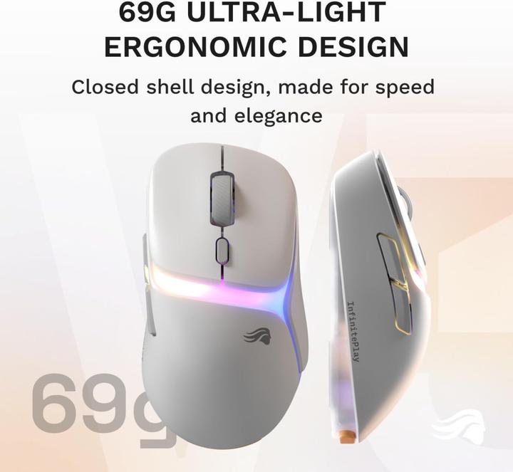 Produktbild Glorious Model D 3 Wireless Mouse White (Kabellos)