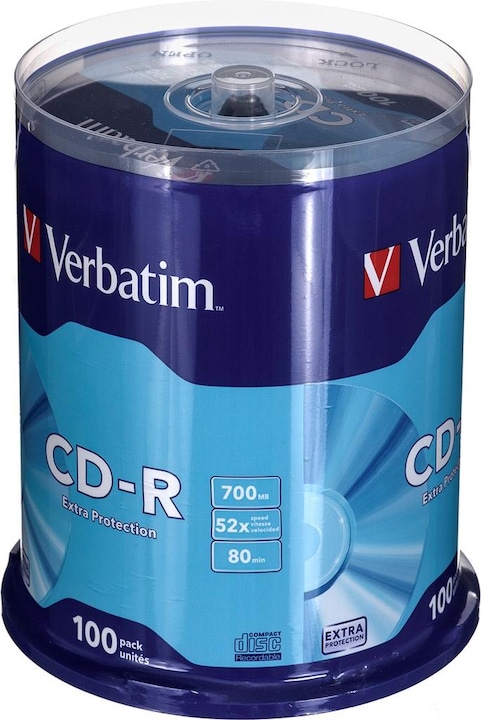 Productafbeelding Verbatim CD-R 52x, 700MB, 100 spoel (100 x)