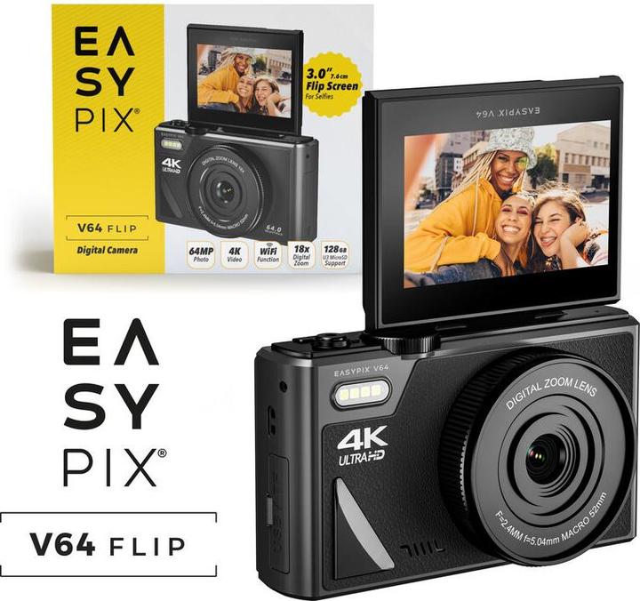 Actual product image Easypix V64 Flip (2 mm, 13 Mpx)