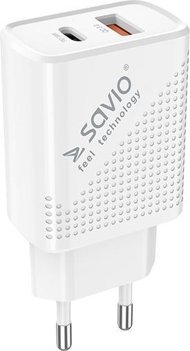 Actual product image Elmak SAVIO LA-05 USB fast charging power supply 3.0 18W + 1m cable USB type C charger (1 m, USB 3.0)