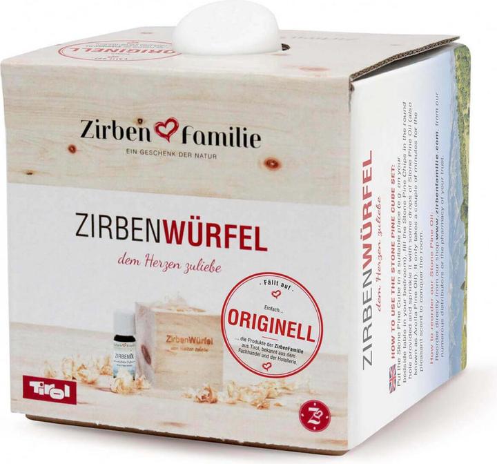 Produktbild ZirbenFamilie ZirbenWürfel Set inkl. 10ml ZirbenÖl