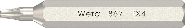 Actual product image Wera 867 Micro Bits TX 4 x 30mm (Hexagon socket TX)
