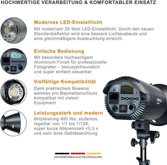 Actual product image Walimex pro Stager 400 HSS Set Single (Set, 400 Ws)