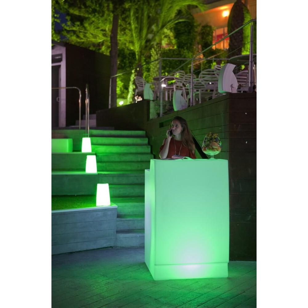 Newgarden, Gartenbeleuchtung, SICILIA 75 LED Solar beleuchtete Bar, Theke 75cm + Akku, RGB, Controller Innen & Aussen IP...