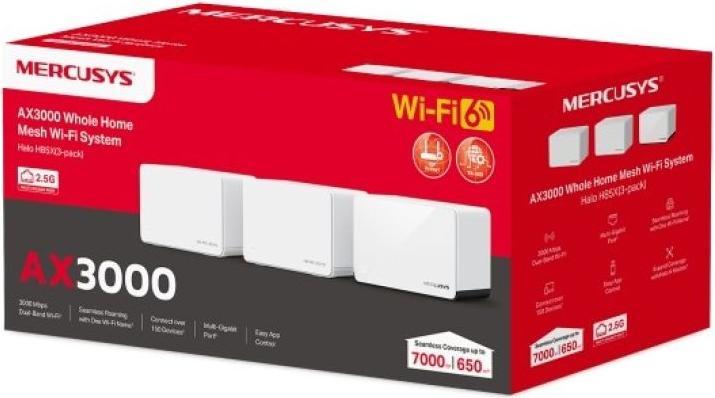 Immagine prodotto Mercusys Sistema Halo H85X (confezione da 3) AX3000 Home Mesh WiFi 6