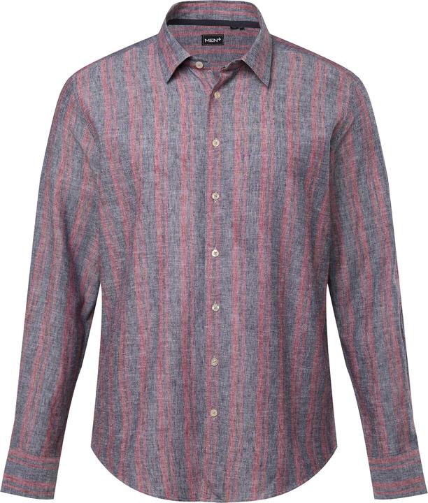 Immagine prodotto Men+ Leinenmix-Hemd, Langarm, Kentkragen, Comfort Fit, Streifen (3XL)