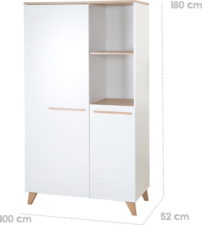 Immagine prodotto Roba Kleiderschrank 2-türig Leon (100 x 52 x 180 cm)