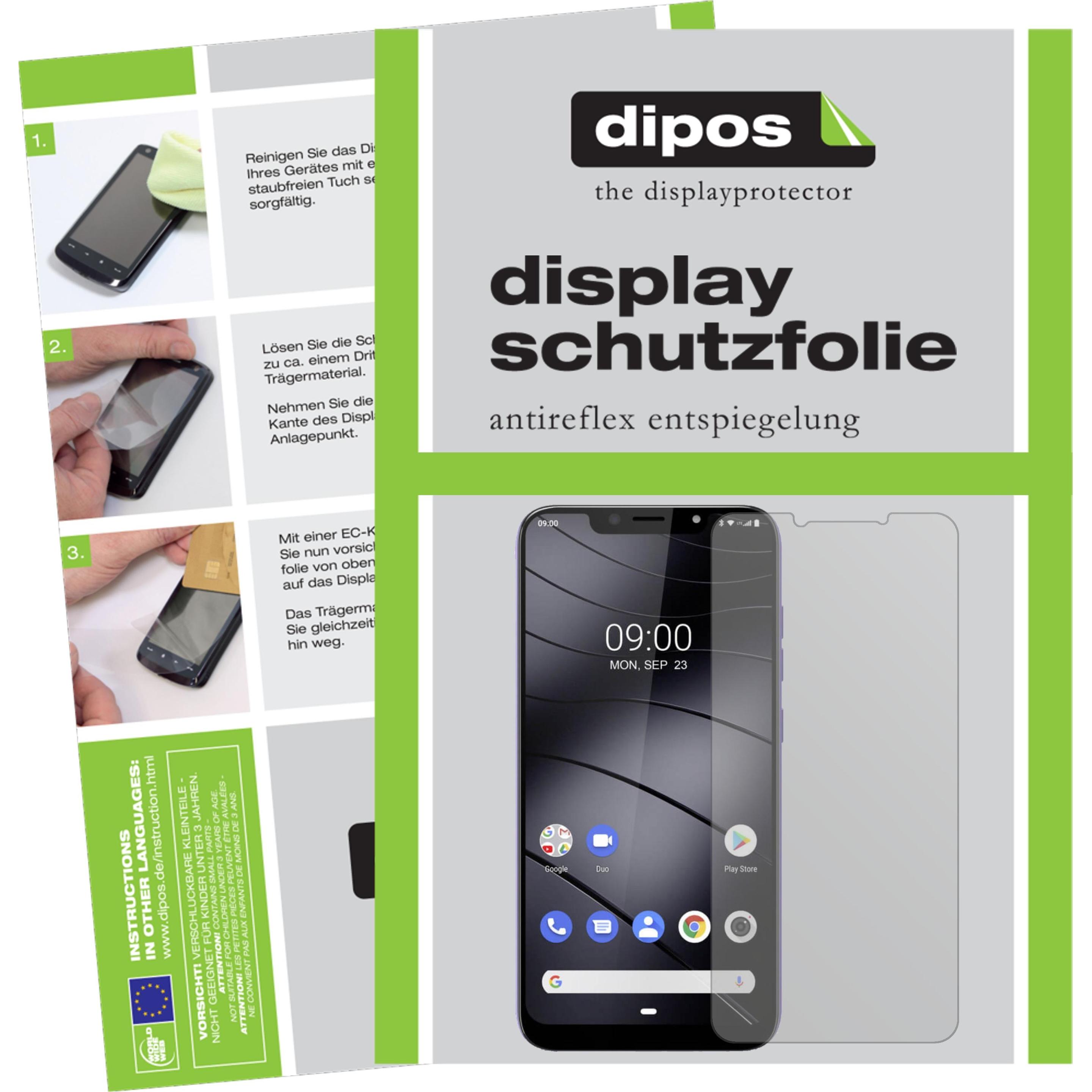 Dipos Displayschutzfolie Antireflex (1 Stück, Gigaset GS195), Smartphone Schutzfolie, Transparent