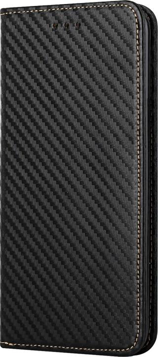 Produktbild Cover-Discount iPhone 14 Plus - Carbon Look Flip Case Hülle schwarz (Apple iPhone 14 Plus)