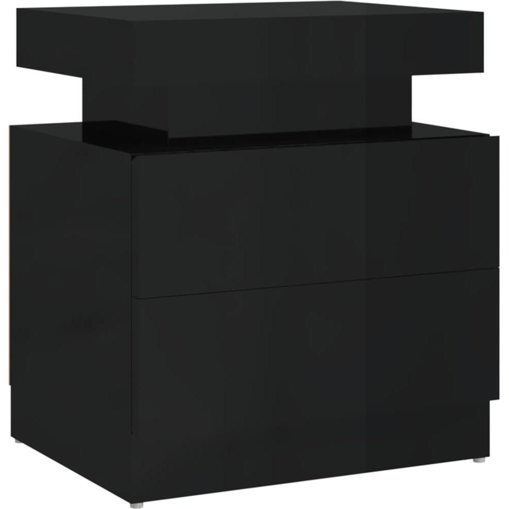 Vidaxl Schwarz Nachttisch, Nachttisch (45 X 35 X 52 Cm)