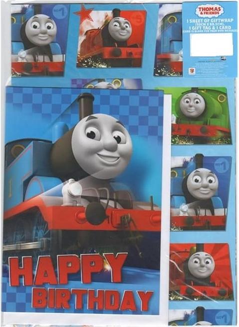 Actual product image Thomas & Friends Gift Wrap And Card Set (1 pcs.)