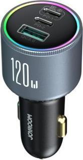 Actual product image Joyroom Car charger JR-CCN07, 3-Port C to C, 120 W, (Gray)