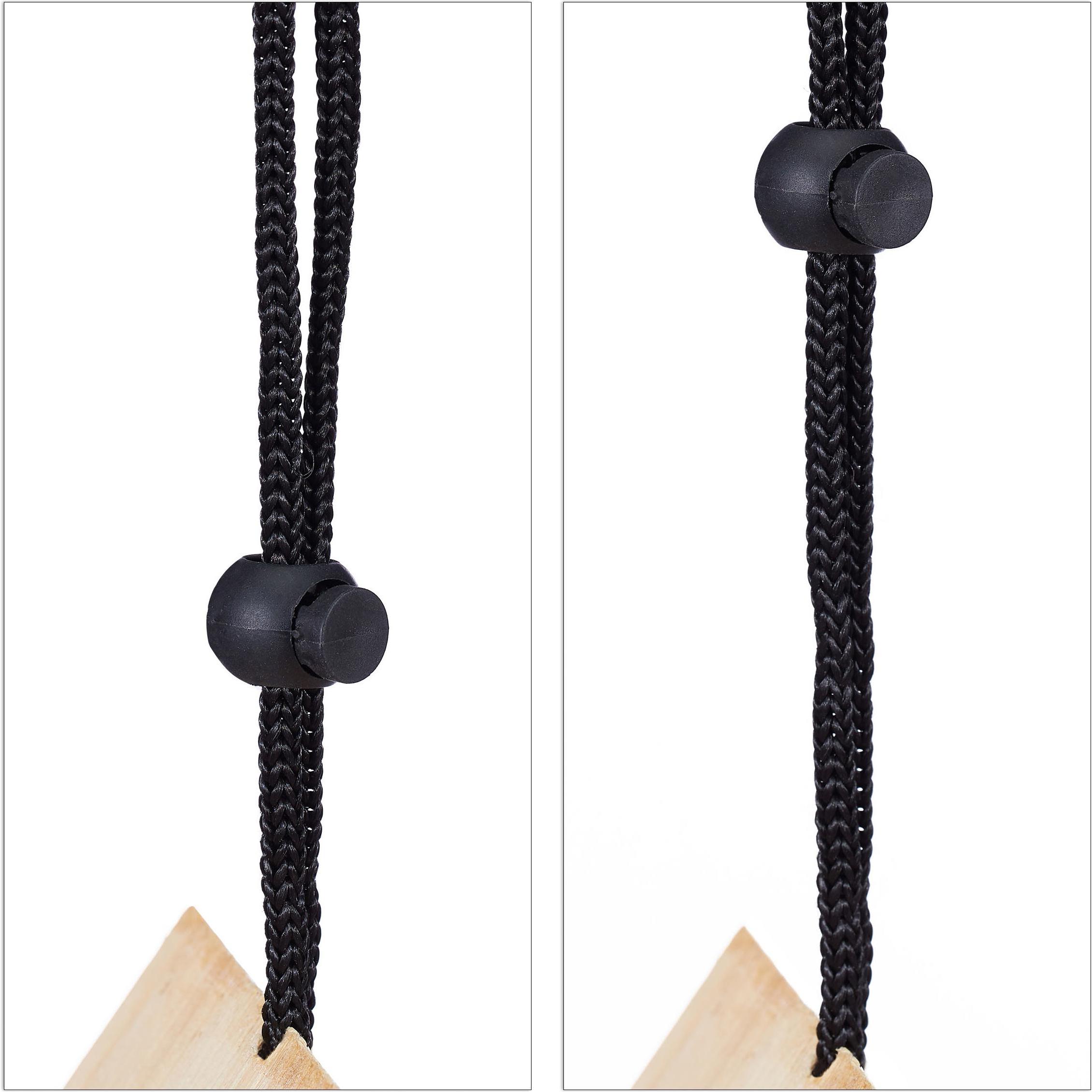 Relaxdays Mangeoire à oiseaux, bois, maison, Nichoir à suspendre, mésanges, triangulaire, HxLxP : 16x23,5x12cm, nature