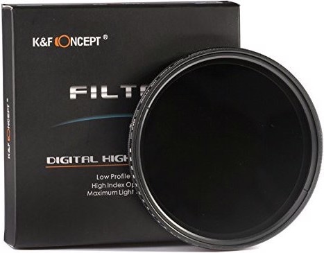 K&F Concept Variabler ND-Filter ND2 bis ND400 (62 mm, ND- / Grauverlauffilter)