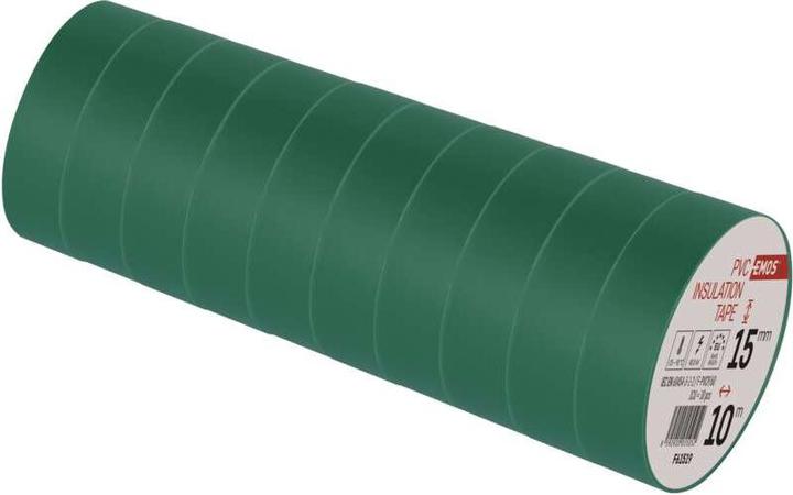 Image du produit Emos Ruban isolant PVC 15mm/10m Vert (15 mm)