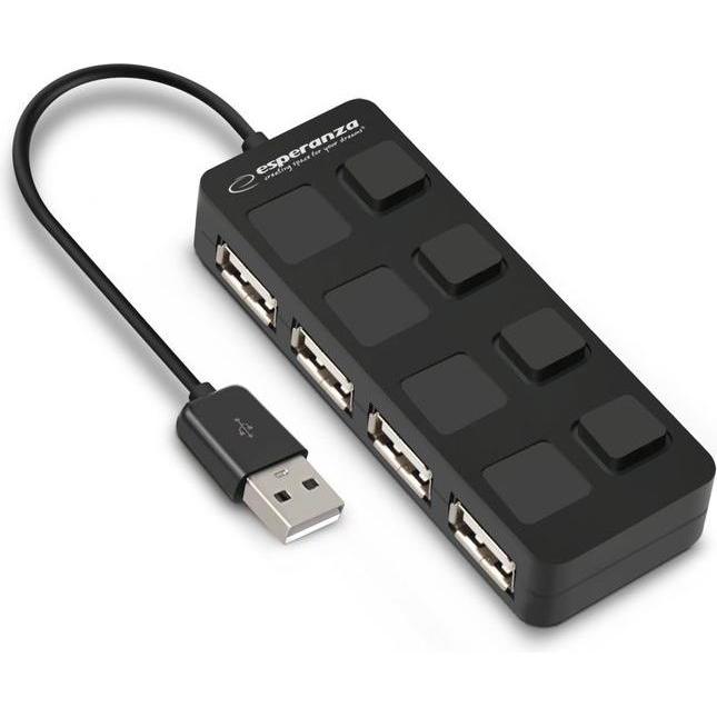Esperanza 4 PORT USB 2.0 HUB (USB-A, 4 porte), Docking station + Hub USB