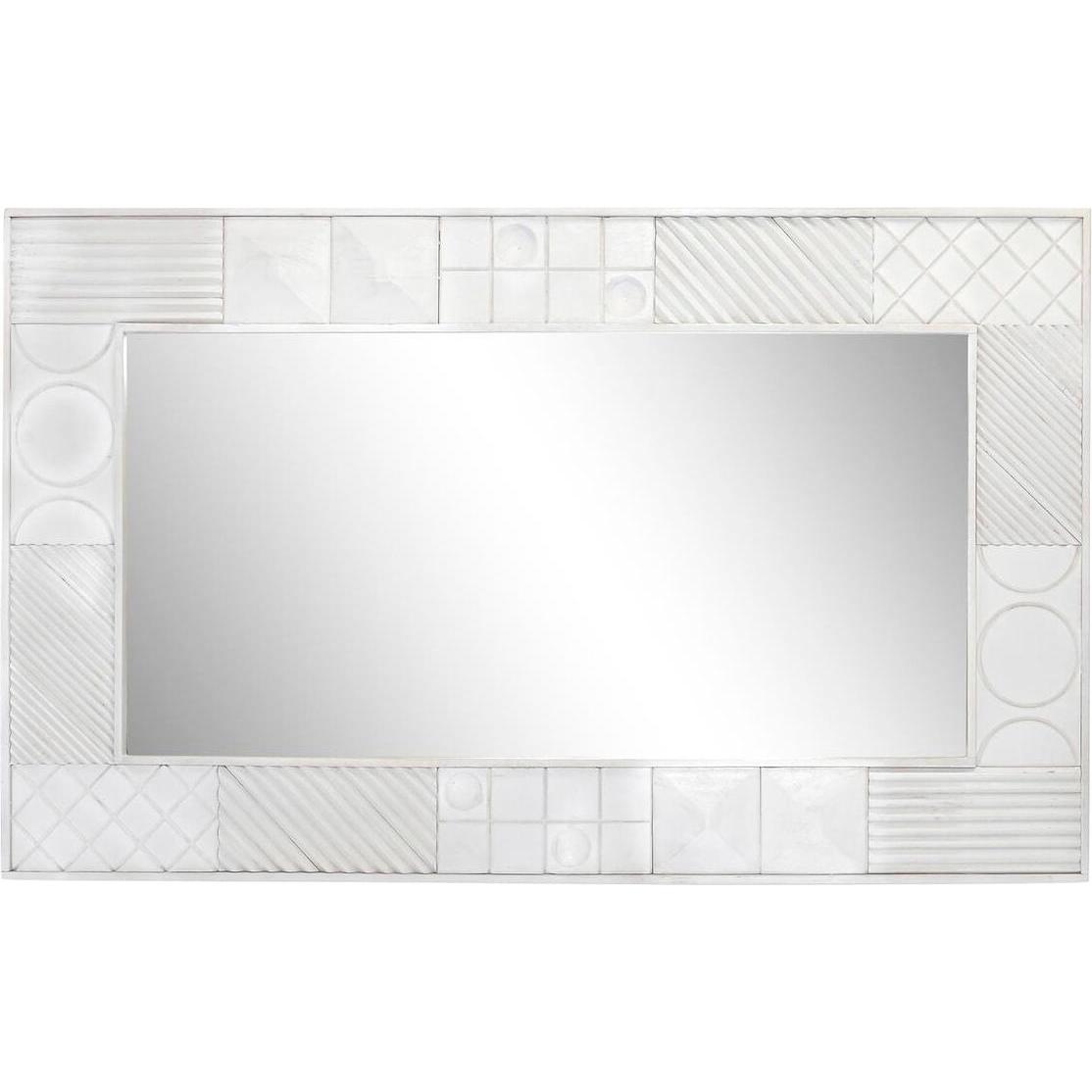 DKD Home Decor, Specchio, Wall mirror White Modern Rhombus 154 x 4 x 94 cm (154 x 94 cm)