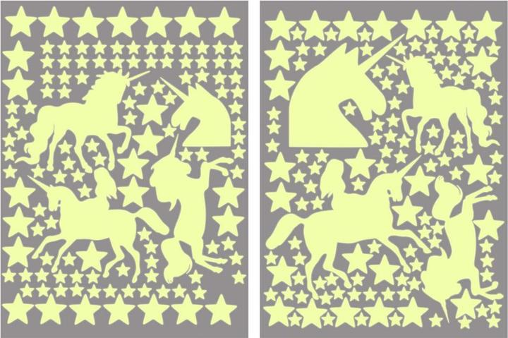 Trenddeko Glow stars unicorns set