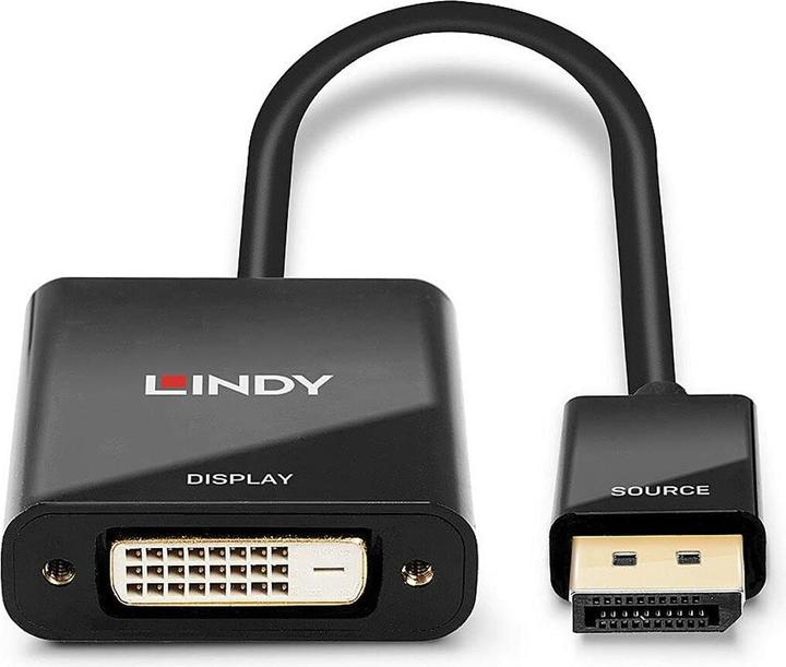 Produktbild Lindy DisplayPort an DVI-D Adapter (aktiv, Eyefinity, Surround, Collage kompatibel) (DVI, 15 cm)