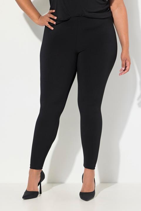 Immagine prodotto Ulla Popken Leggings a vita alta con taglio della gamba aderente e cintura elastica (54, 56)