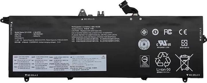 Image du produit Lenovo BATTERY 4cell 60Wh 15.44V (4 cabines, 3830 mAh)