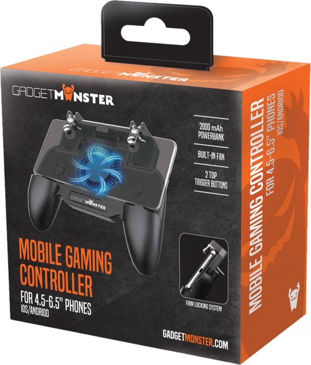 Actual product image Gadget Monster Gadgetmonster Controller Mobile Gaming 2000 mAh Powerbank - Black