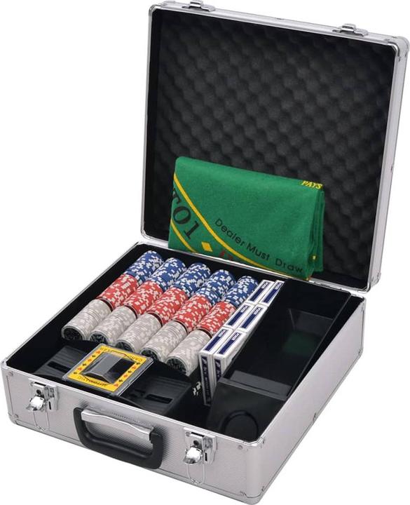 Immagine prodotto vidaXL Set combinato poker/blackjack con 600 fiches laser in alluminio