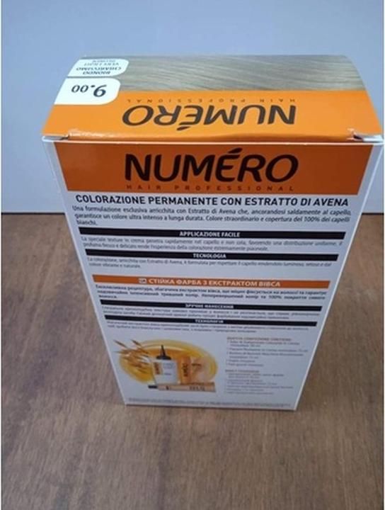 Produktbild Numero Pernament Coloring With Oat Extract Professional Hair Dye 9.00 Very Lightond 140Ml (9.00 Very Light Blond)