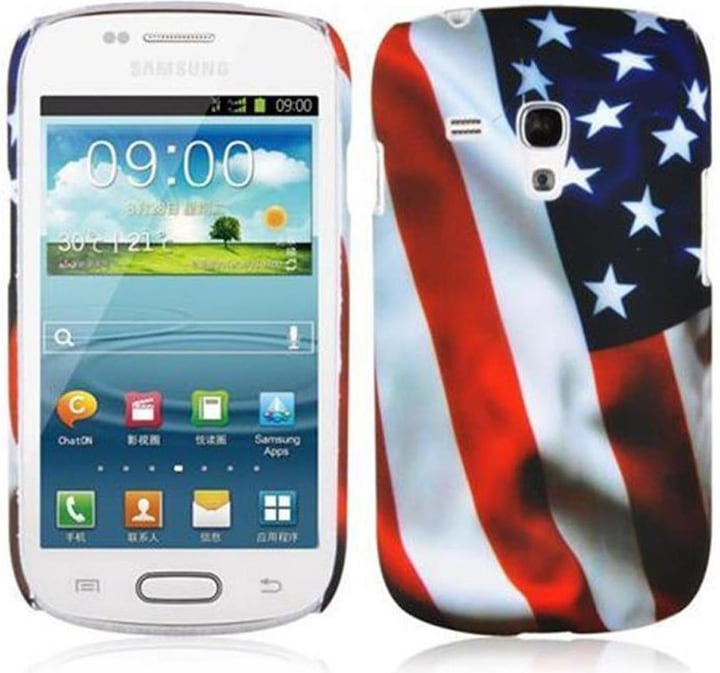 Actual product image Cadorabo Hard cover with imprint cover (Samsung Galaxy S3 Mini)