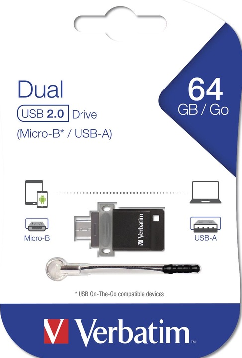 Produktbild Verbatim Store n Go (64 GB, Micro USB, USB 2.0)