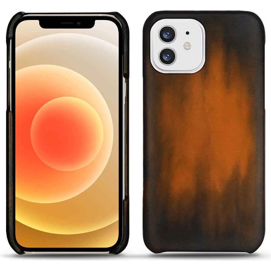 Noreve Lederschutzhülle (Apple iPhone 12), Smartphone Hülle, Braun