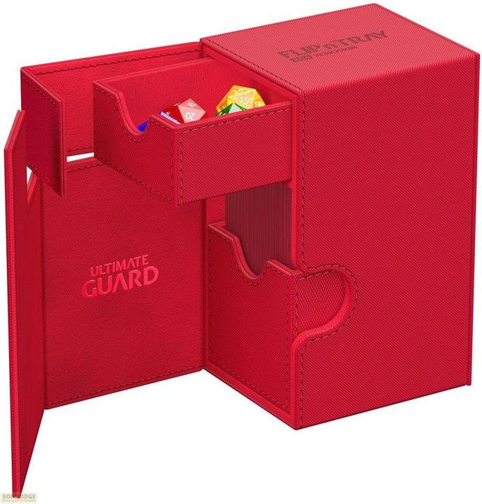 Image du produit Ultimate Guard Flip'n'Tray 80+ XenoSkin Monocolor Rouge