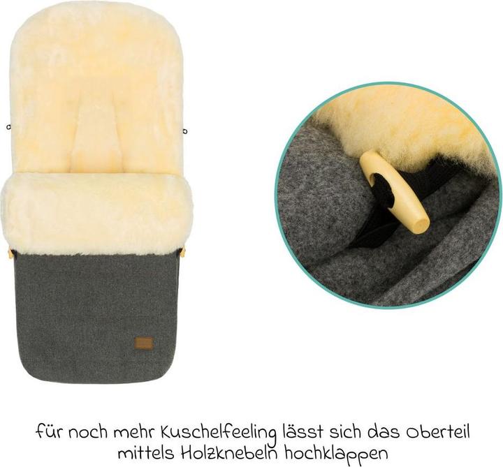 Actual product image Fillikid Fusssäcke für Kinderwagen & Buggys Lammwoll-Fusssack Bernina Wool für Buggy