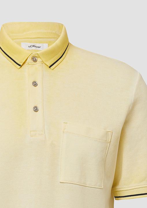 Produktbild S.Oliver Polo-Shirt Piqué-Poloshirt mit Waschung und Brusttasche (3XL)