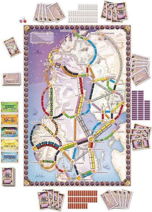 Produktbild Asmodée Zug um Zug Skandinavien (Deutsch, 2 - 3 Spieler)