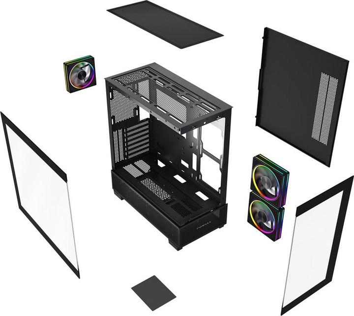 Actual product image Gembird Computer components Gaming Computer Case Fornax X550 (ATX, E-ATX, ITX, mATX)