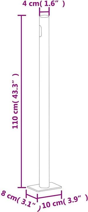 Produktbild vidaXL Seitenmarkise (5 m)