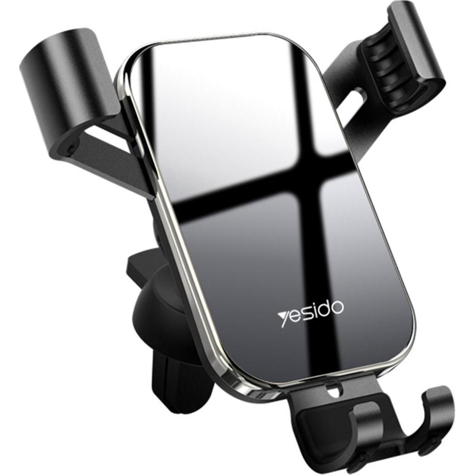 Yesido - Car Holder (C87) - Gravity Grip for Air Vent - Black, Supporto per smartphone, Nero