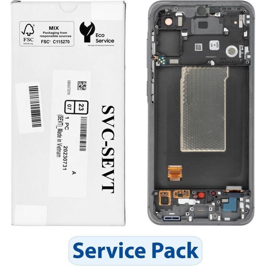 Samsung LCD display! ServicePack LCD Display for A56 5G A566B Graphite GH82-36829A (Display), Mobilg