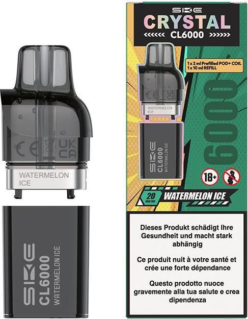 Image du produit SKE Crystal CL 6000 Refill Kit - Watermelon Ice (Pastèque)