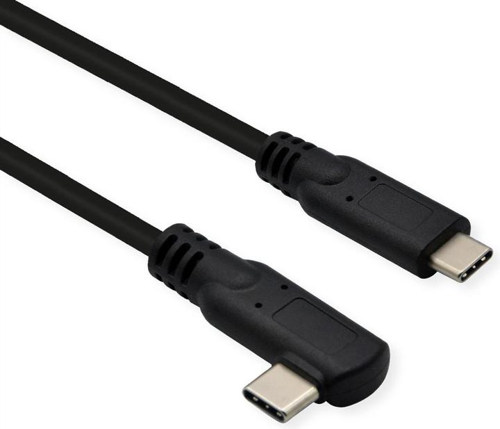 Productafbeelding Roline USB 3.2 Gen 2x2 kabel, PD 20V5A, Emark, C-C, ST/ST, 1x 90° bedraad, 20 Gbit/s (1 m, USB 3.2 Gen 2x2, 100 W)