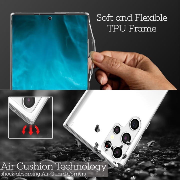 Produktbild Nalia Klare Transparente Hybrid Hülle (Samsung Galaxy S22 Ultra)