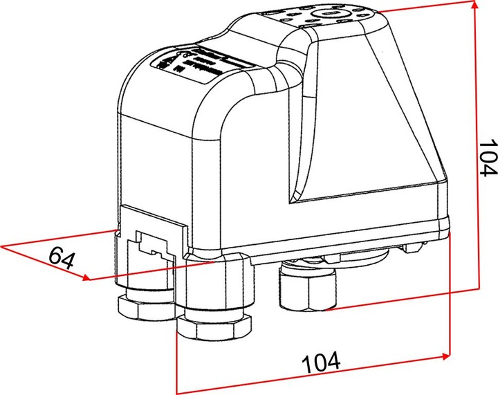 Immagine prodotto Wiltec Pressostato SK-9 230V monofase Pressostato pompe per acquedotti domestici (Pompa acqua sanitaria)
