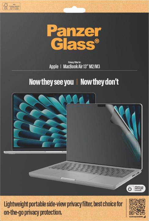 PanzerGlass ® Privacy Screen Protector MacBook Air 13” (M2) (13")