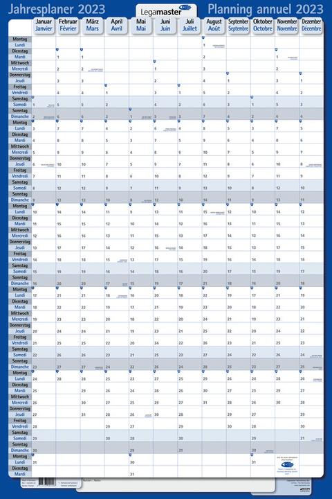Produktbild Legamaster Jahresplaner Hochformat (Hoch, Deutsch, Französisch, Italienisch, Englisch)