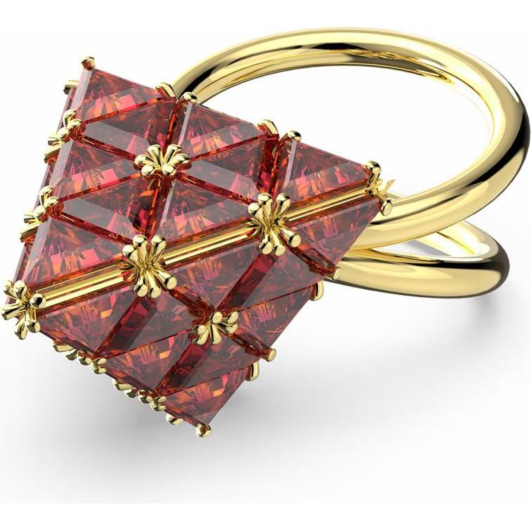 Swarovski, Anello, Anello cocktail Curiosa con taglio a brillante in oro rosso, (50)