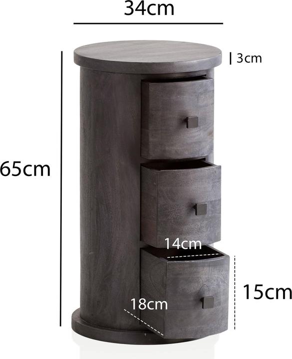 Actual product image Wohnling Sideboard (34 x 34 x 65 cm)