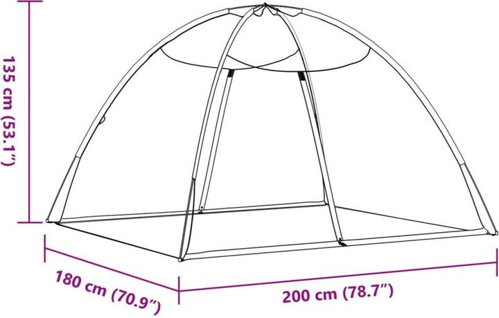 Produktbild vidaXL Moskitonetz (180 x 135 cm)